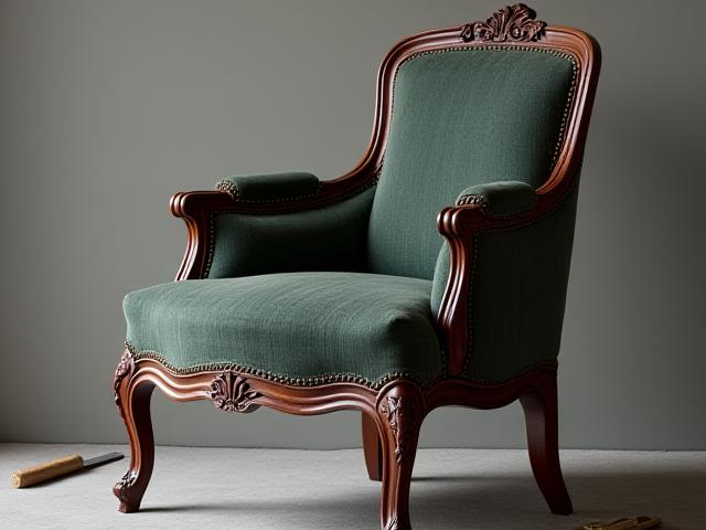 Restaurert antikk lenestol